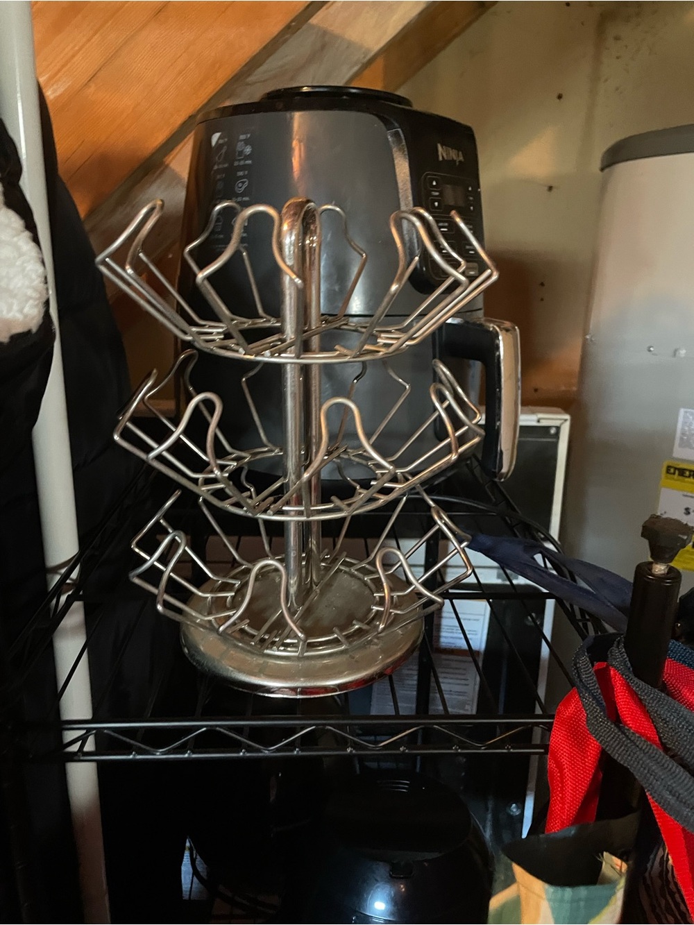 Stainless Steel 3-Tier Coffee Pod Carousel Organizer - Silver